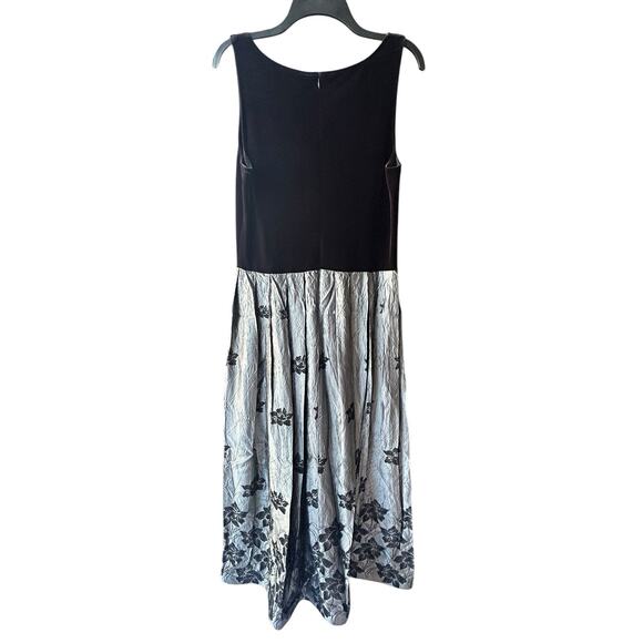 PATRA Velvet Maxi Dress Size 14 Black Floral Whimsygoth Y2K Stretch Made In USA - Picture 8 of 15